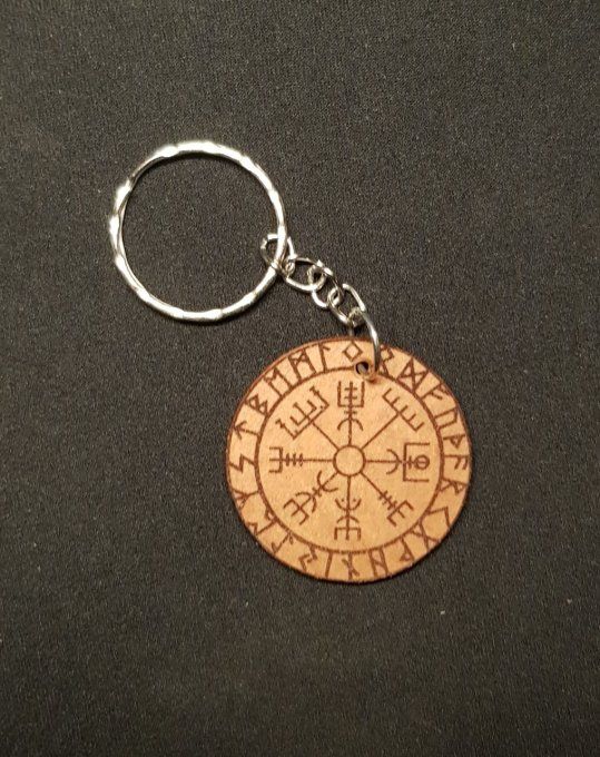 Porte-clés en cuir Vegvisir